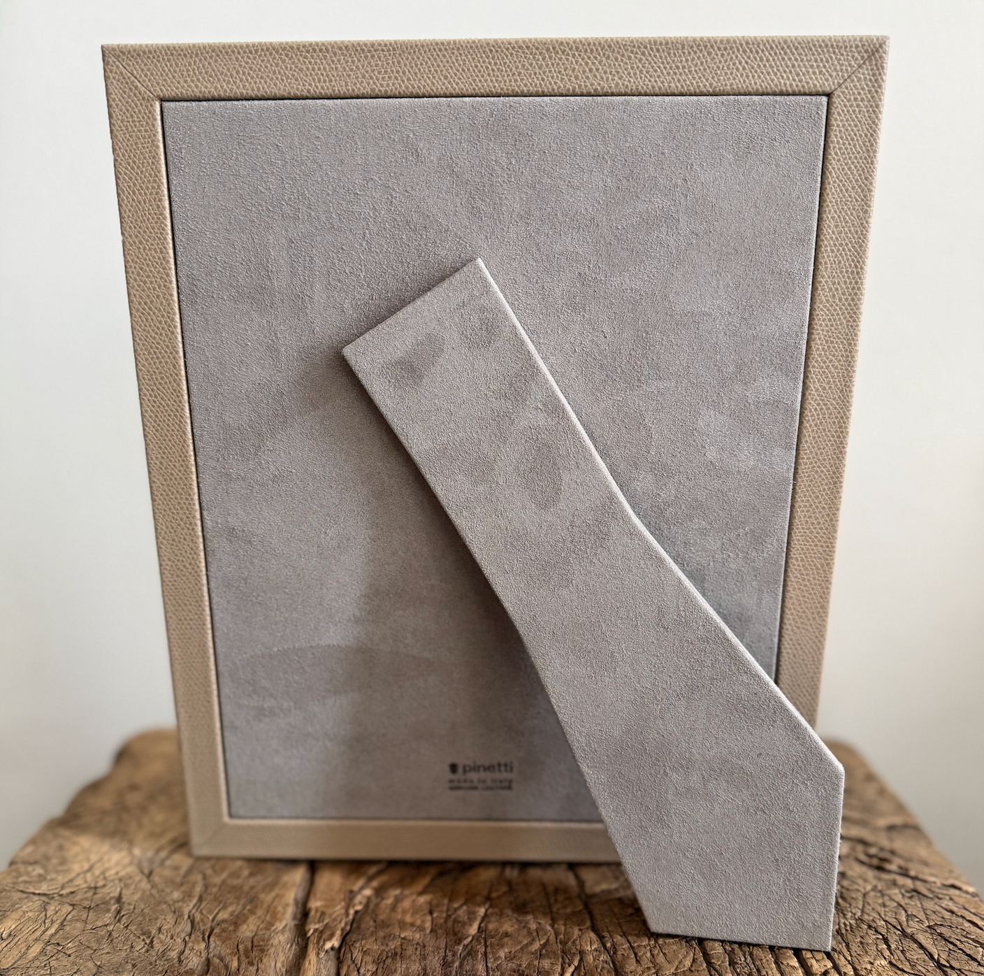 Leather Frame with Silver Trim and Suede Backing 5" x 7"