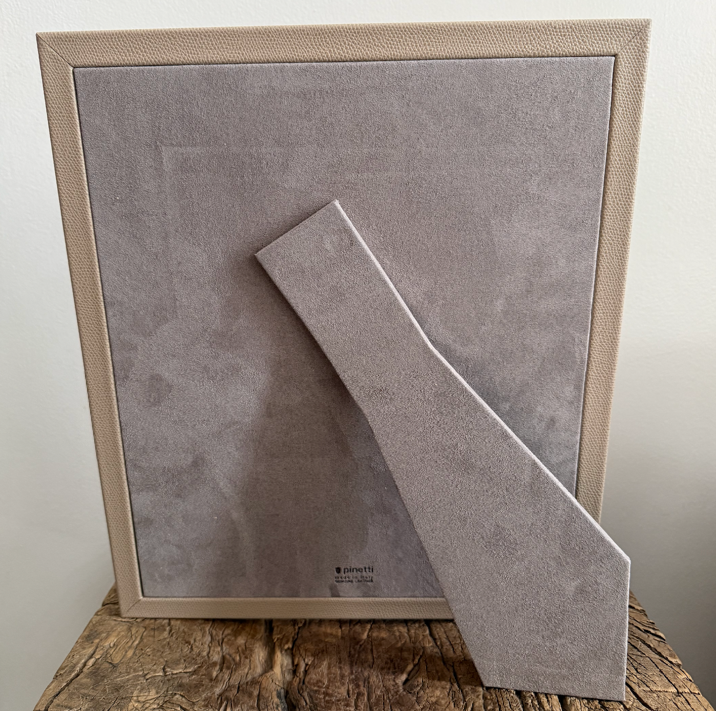 Leather Frame with Silver Trim and Suede Backing 8" x 10"