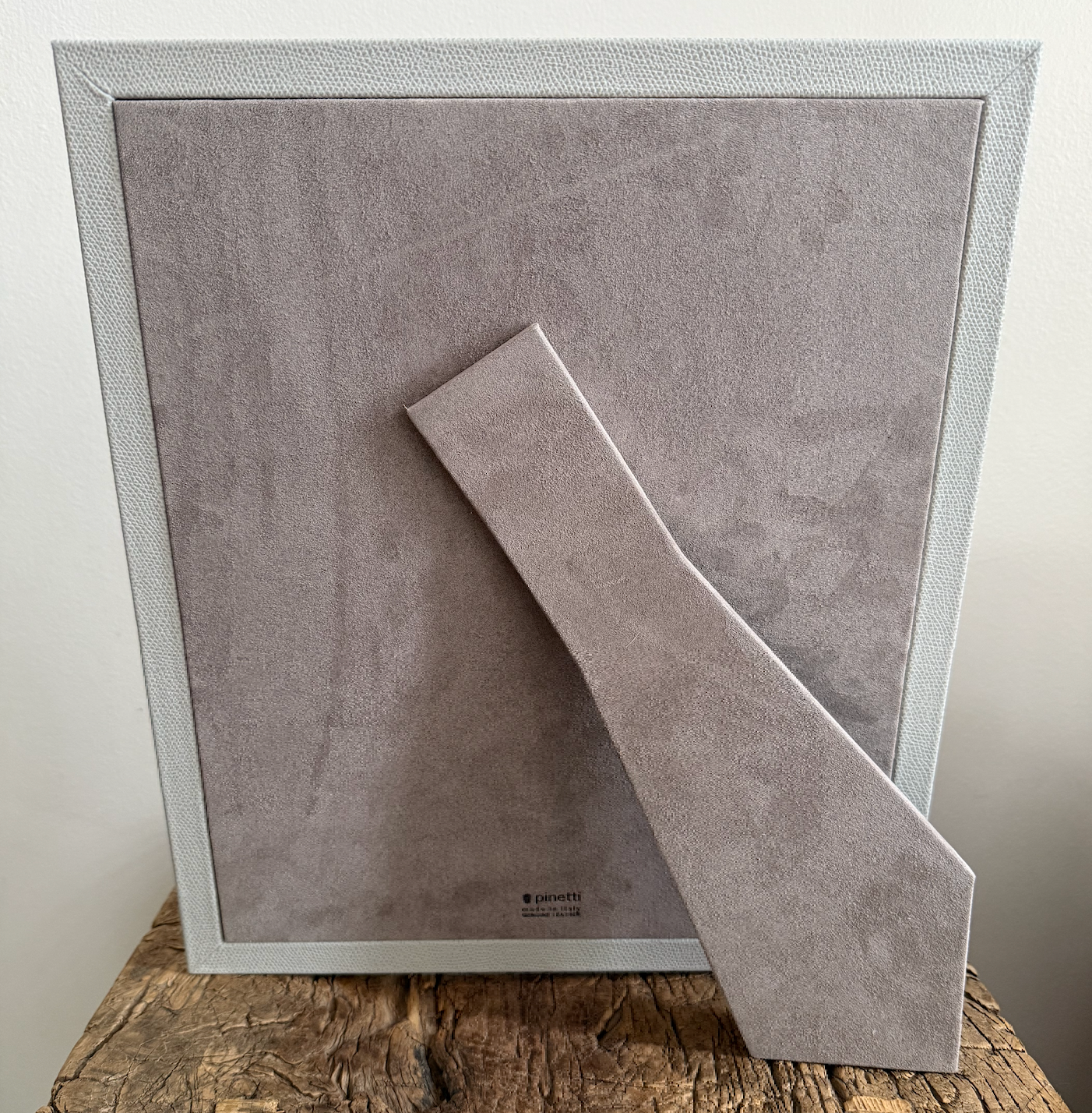 Leather Frame with Silver Trim and Suede Backing 8" x 10"