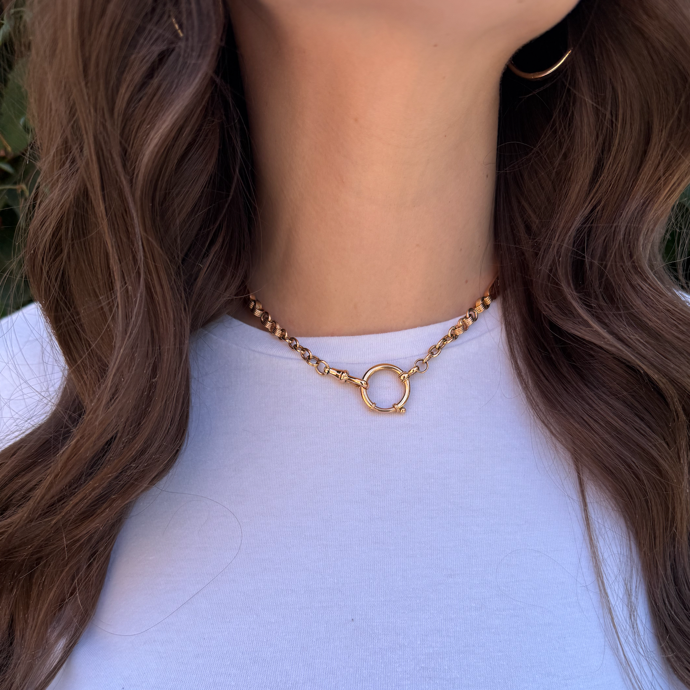 Antique 18kt Rose Gold Florentine Handmade Chain, 16.75"