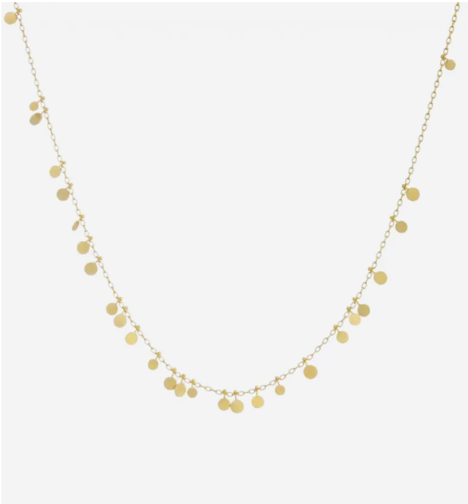 Sia Taylor 18k Yellow Gold Random Dots Necklace 16.5"