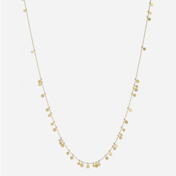 Sia Taylor 18k Long Random Dots Necklace 21"