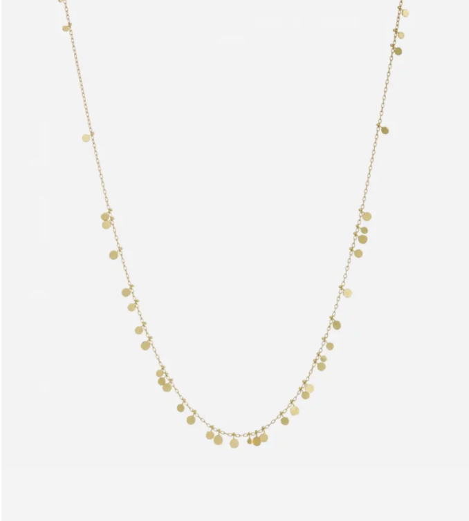 Sia Taylor 18k Yellow Gold Long Dot Necklace 24"
