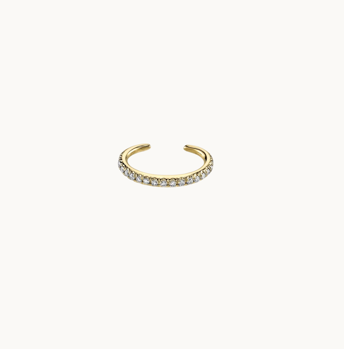 Gabriela Artigas Reloaded Ear Cuff with White Pave Diamonds in 14kt. YG .10 cts Diamonds (single)