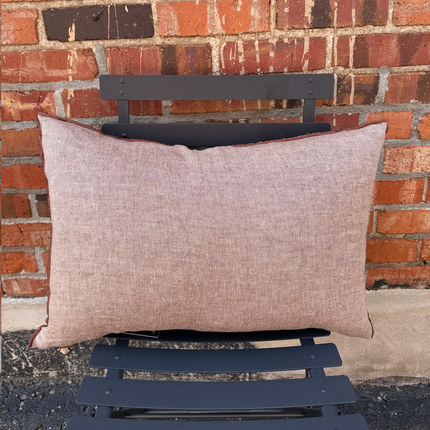 Maison de Vacances Cushion Vice Versa Crumpled Washed Linen 16" x 24"