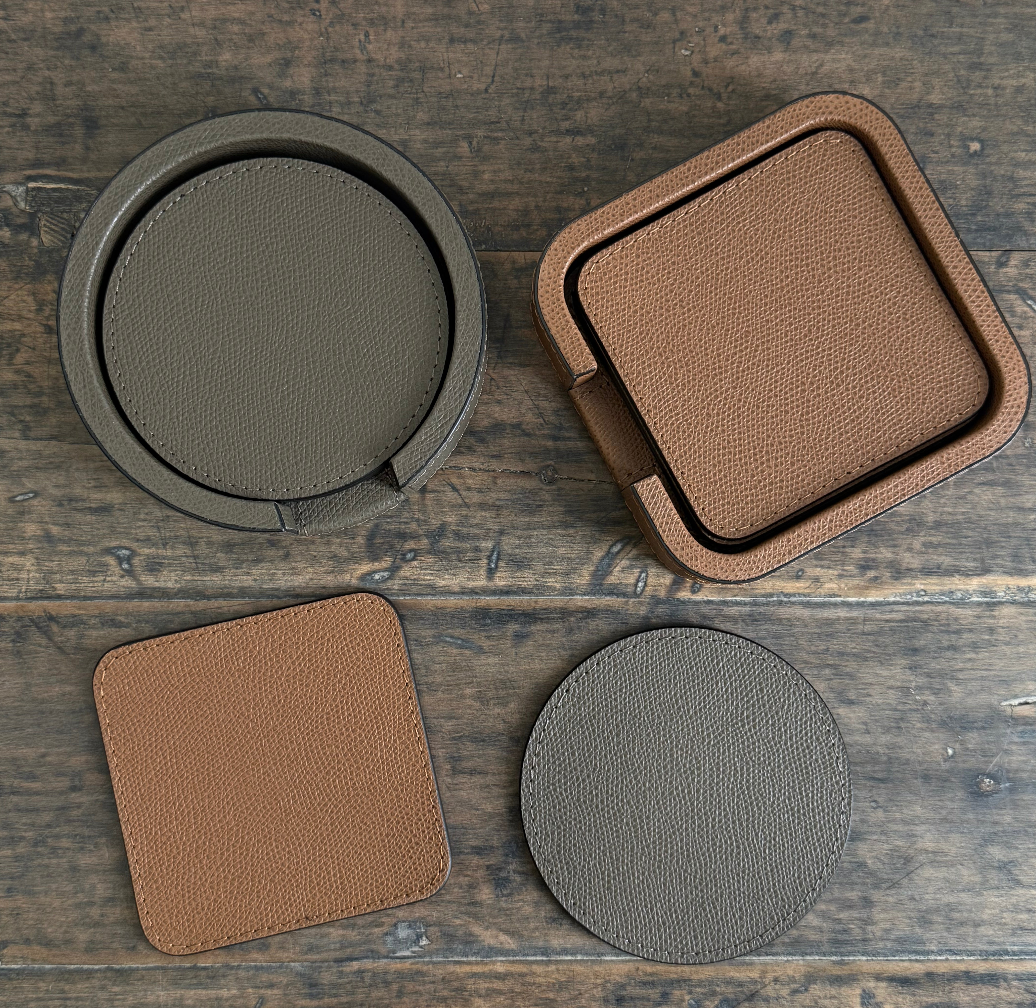 TAO COASTER HOLDER SQUARE ROUNDED WITH 6 TAO COASTERS