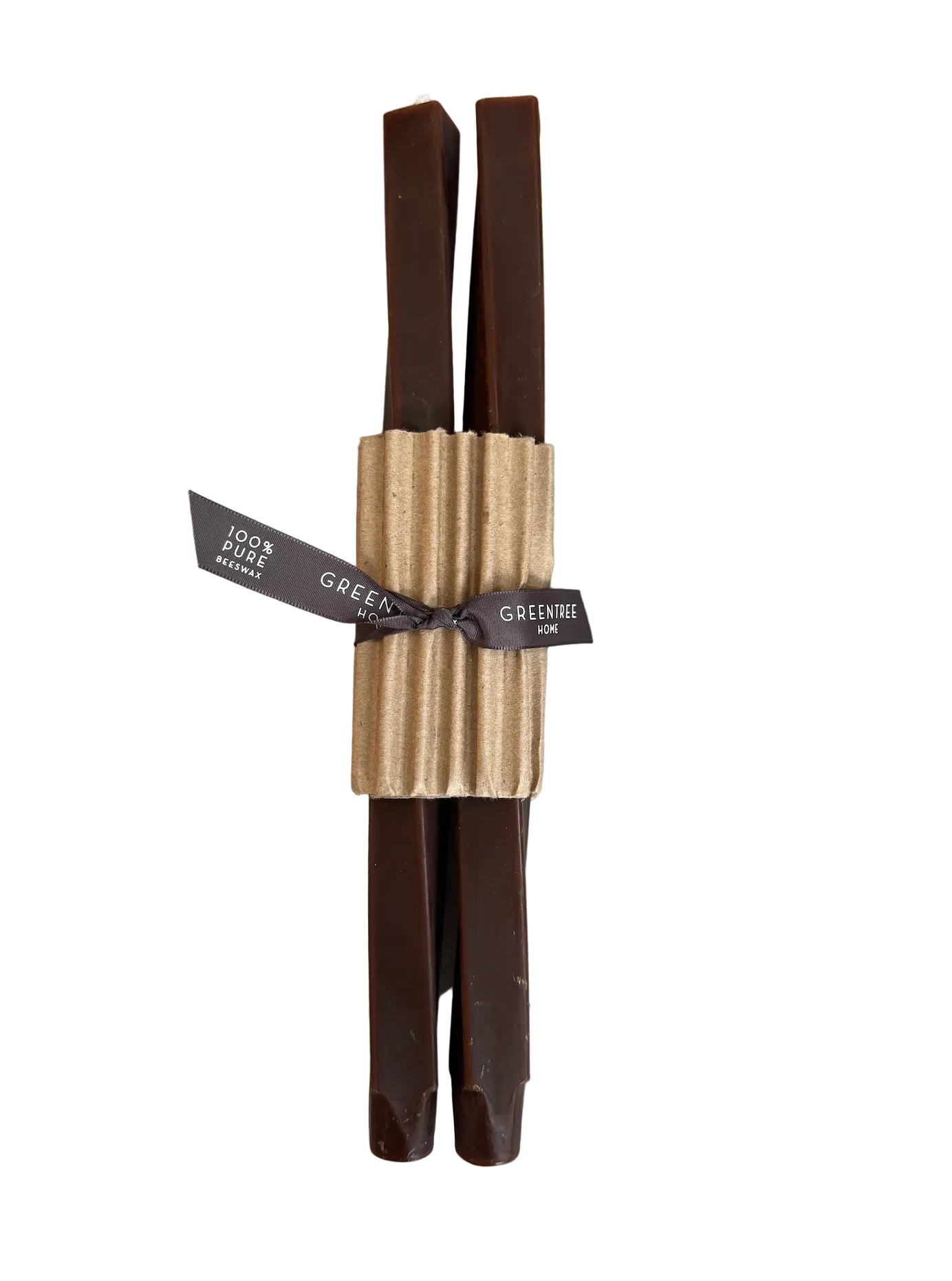 Handmade Beeswax Spiral Taper Candles (Pair) 12"