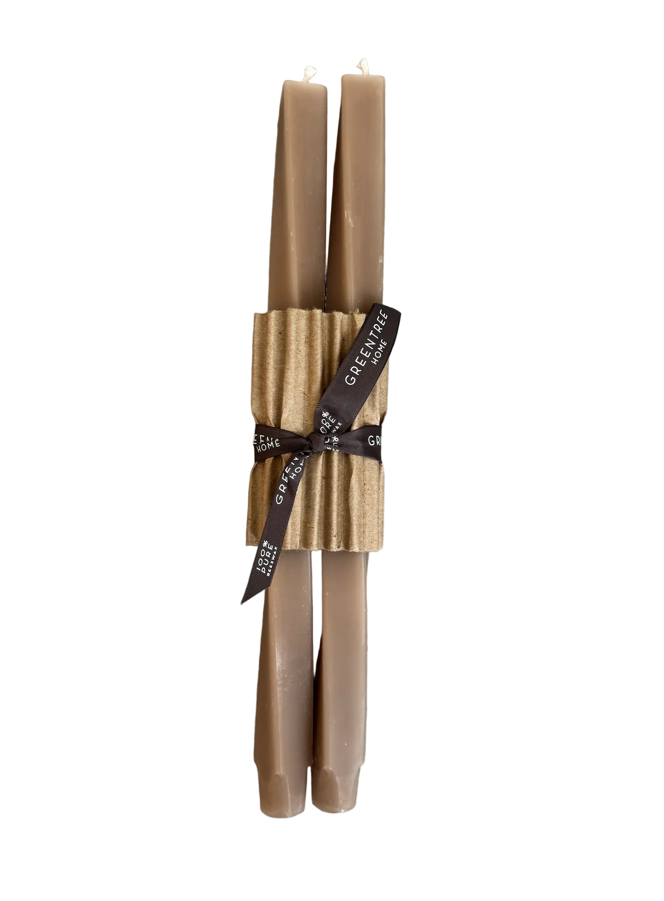 Handmade Beeswax Spiral Taper Candles (Pair) 12"