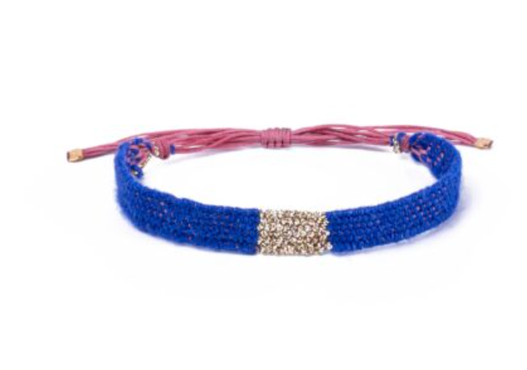 Esmeralda Bracelet, Lurex and Linen