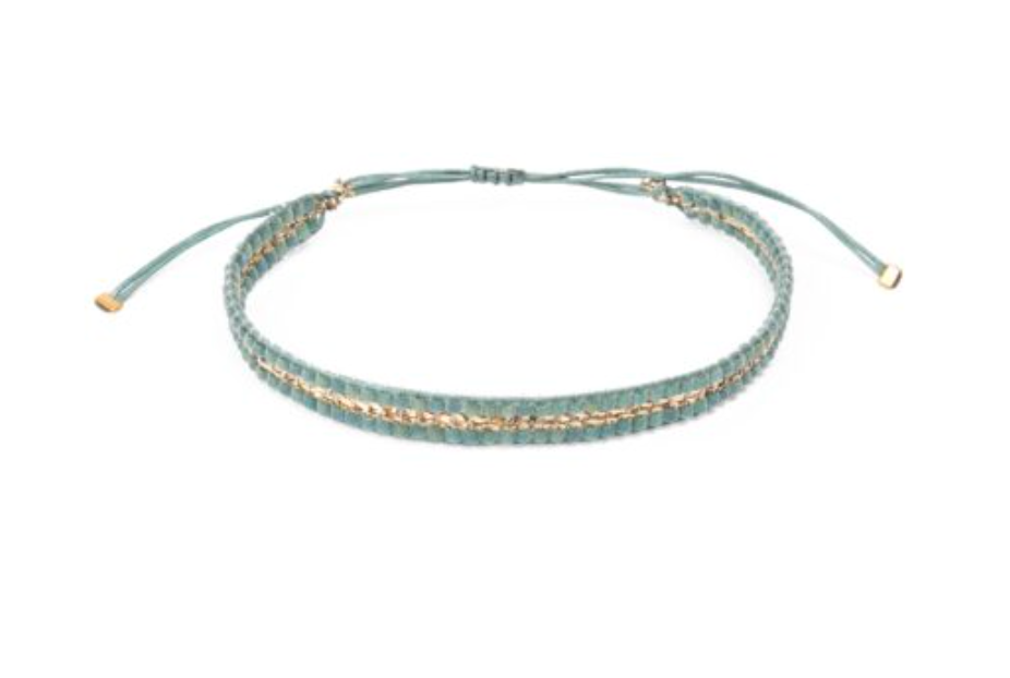 Etincelle Bracelet, 2 Rows Miyuki Beads