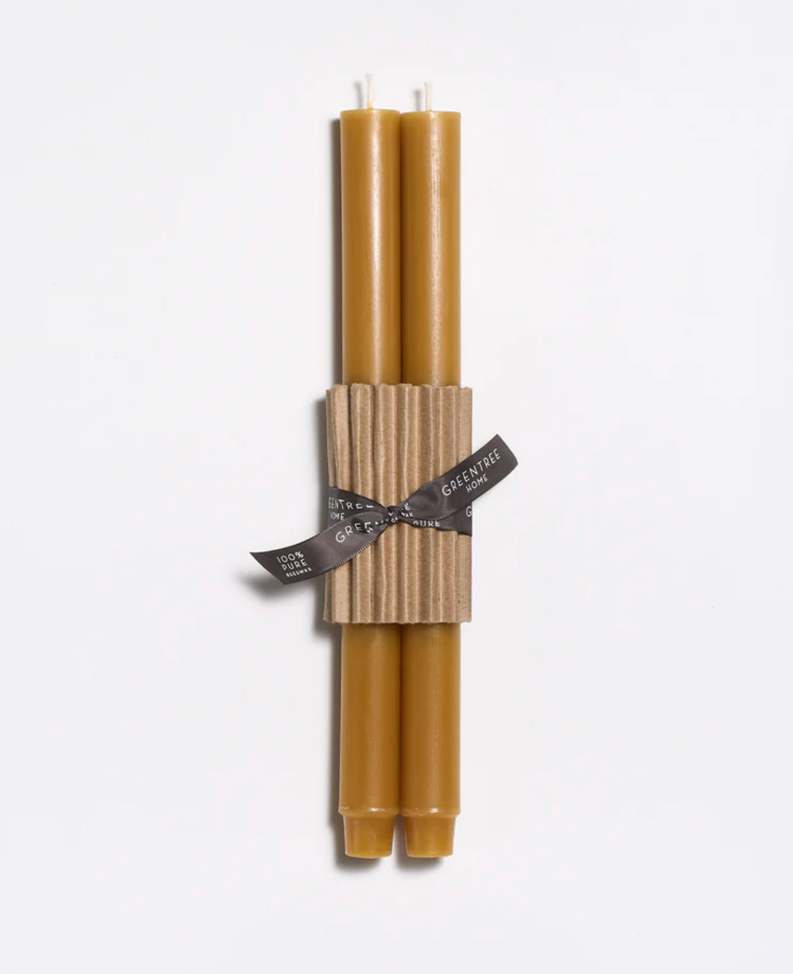 Pair of Beeswax Church Tapers 12"