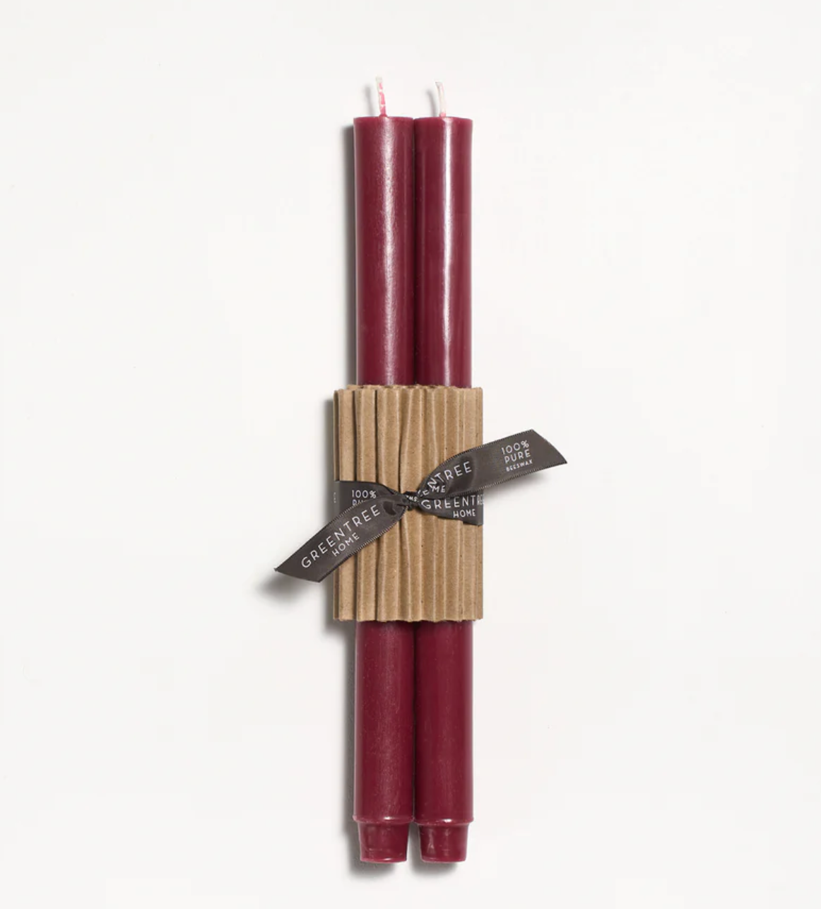 Pair of Beeswax Church Tapers 12"