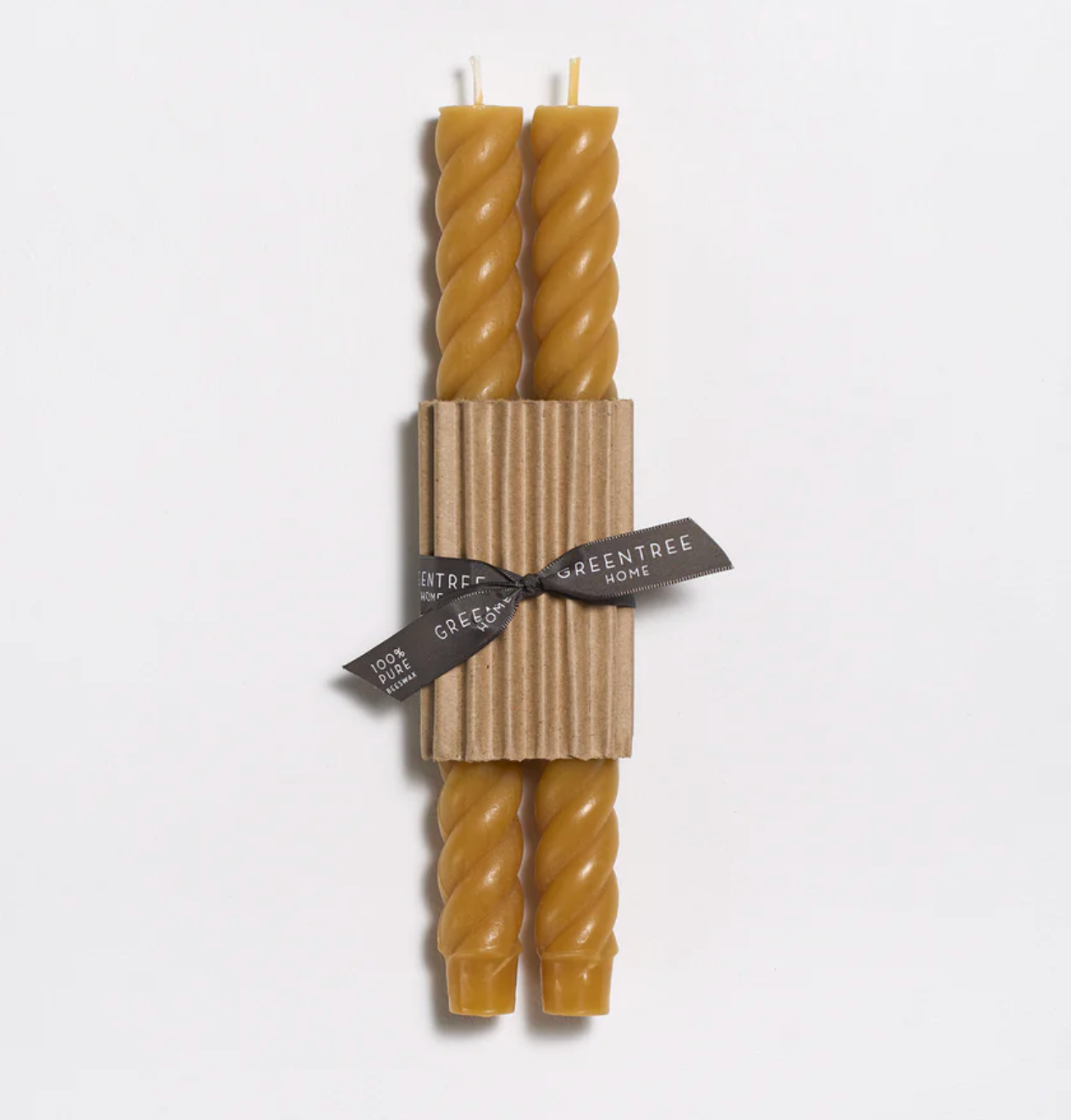Pair of Rope Taper Candles 10"
