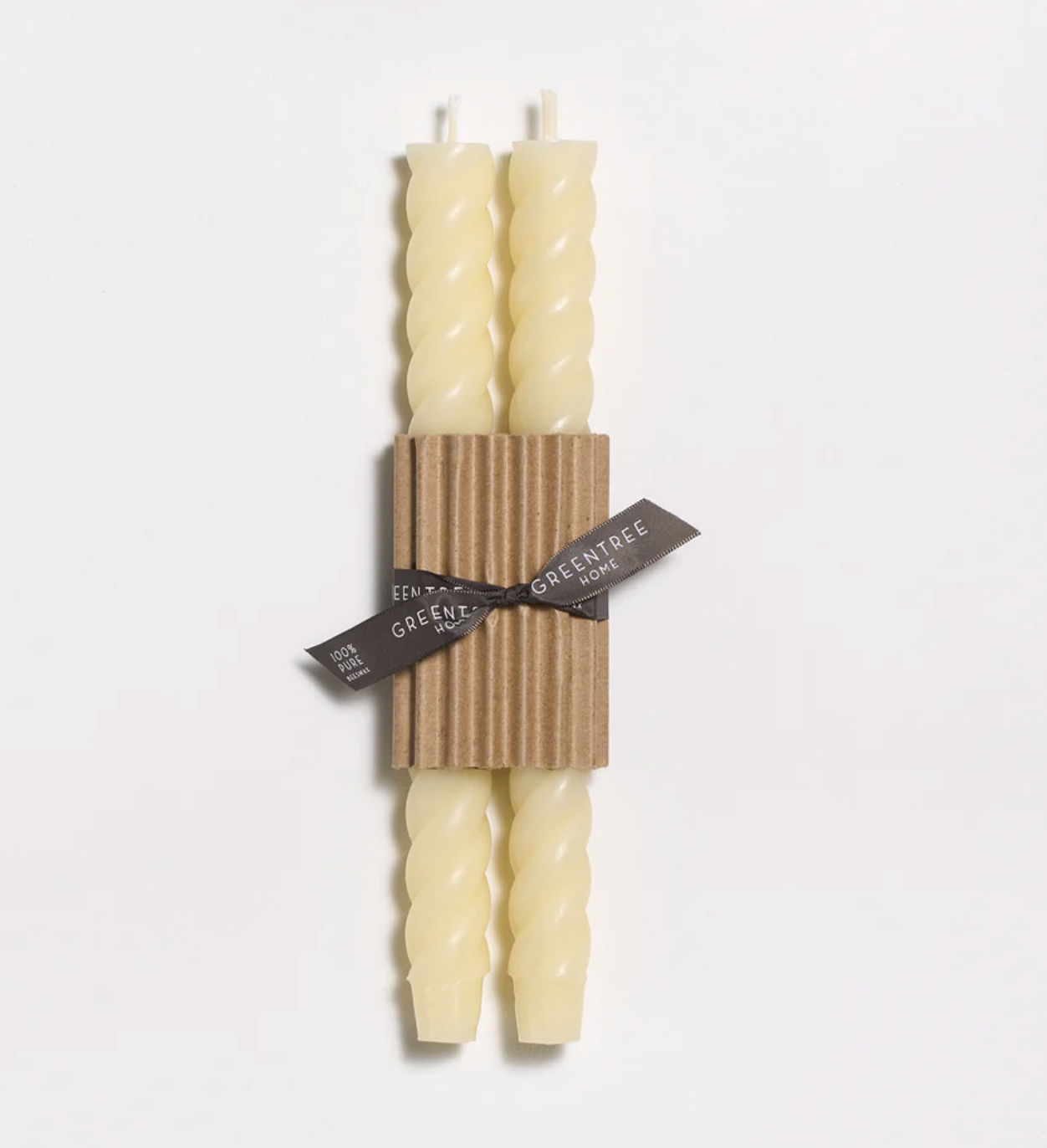 Pair of Rope Taper Candles 10"