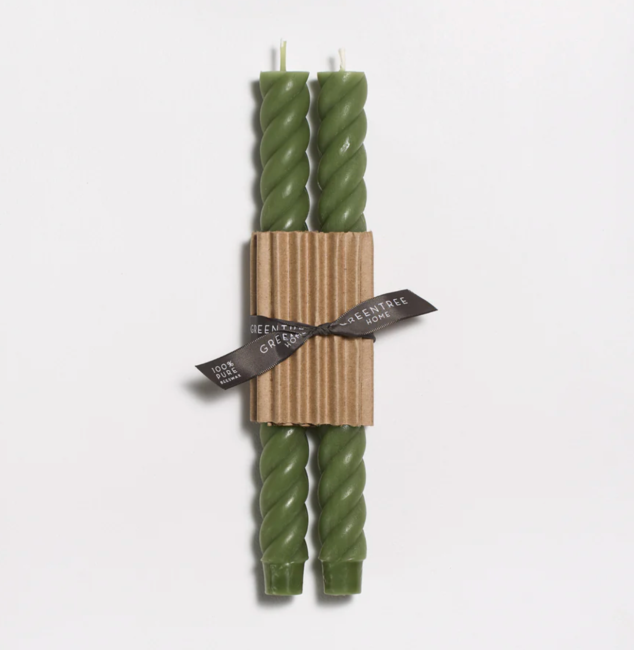 Pair of Rope Taper Candles 10"