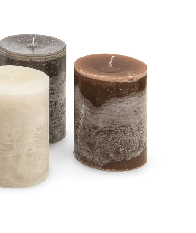Pillar Candle Opaque Brown