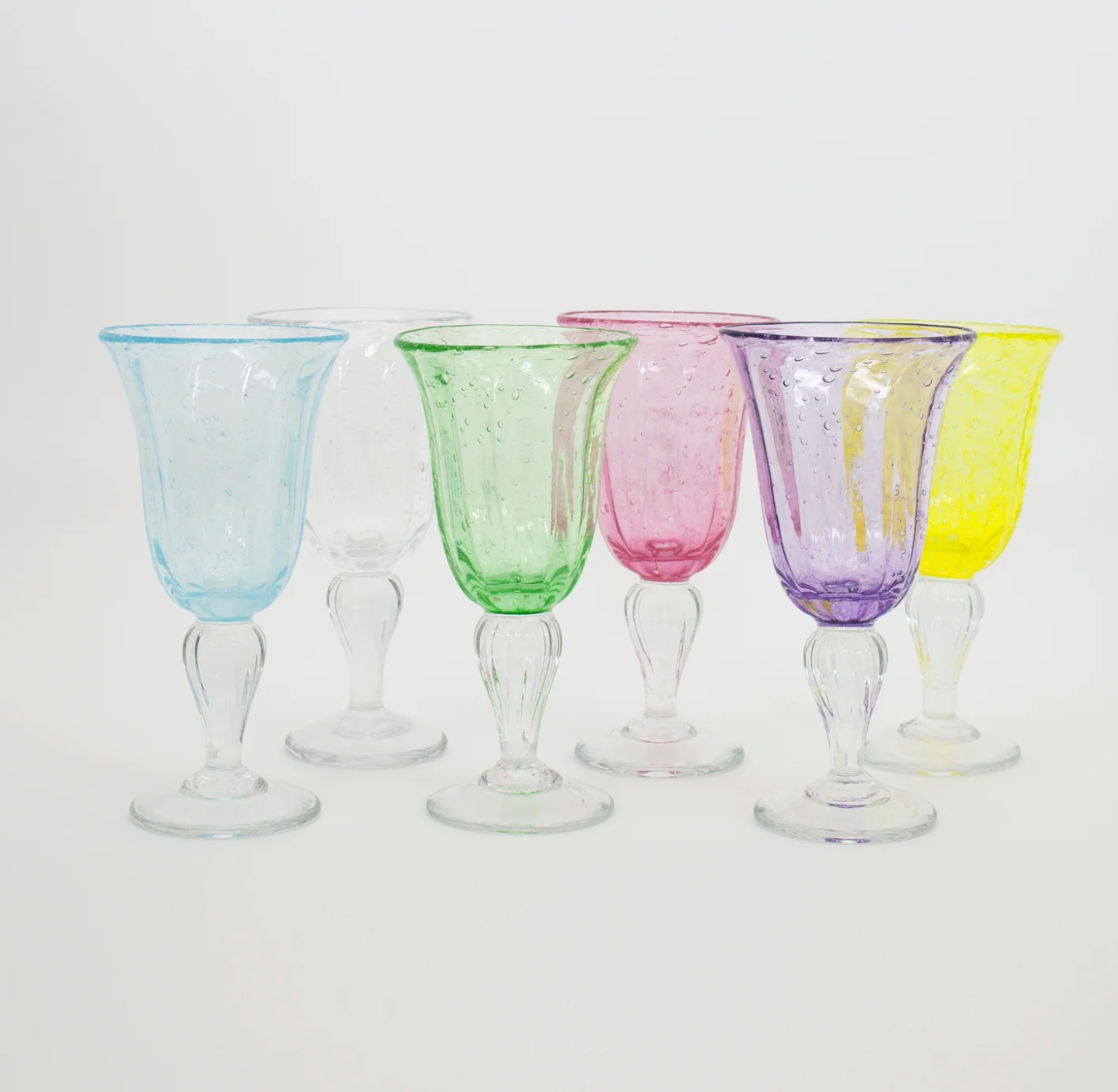 Footed Bubble Wine Glass