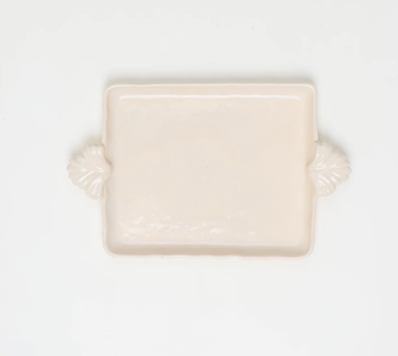 Small White Ceramic Shell Tray