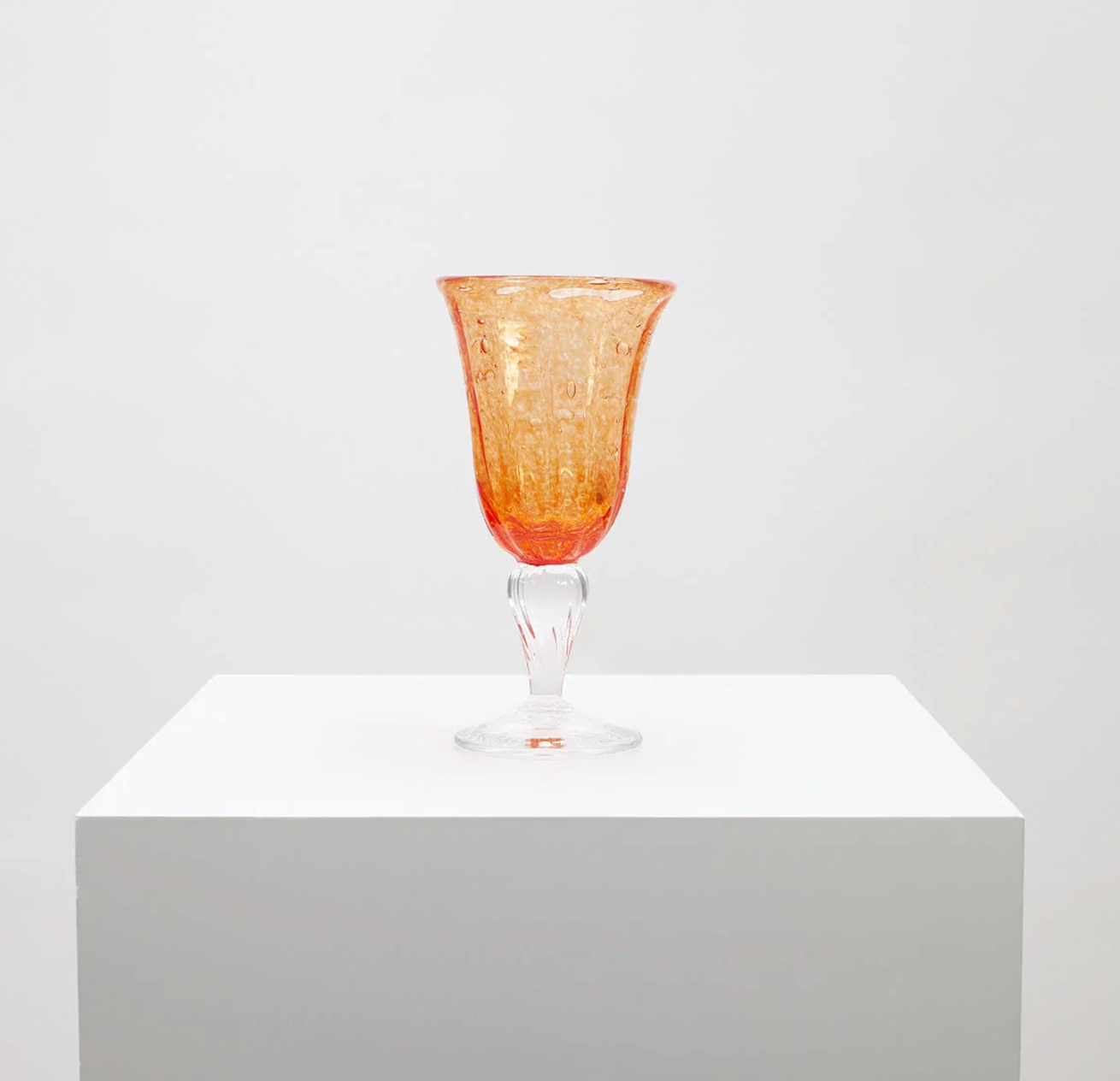 Footed Bubble Wine Glass