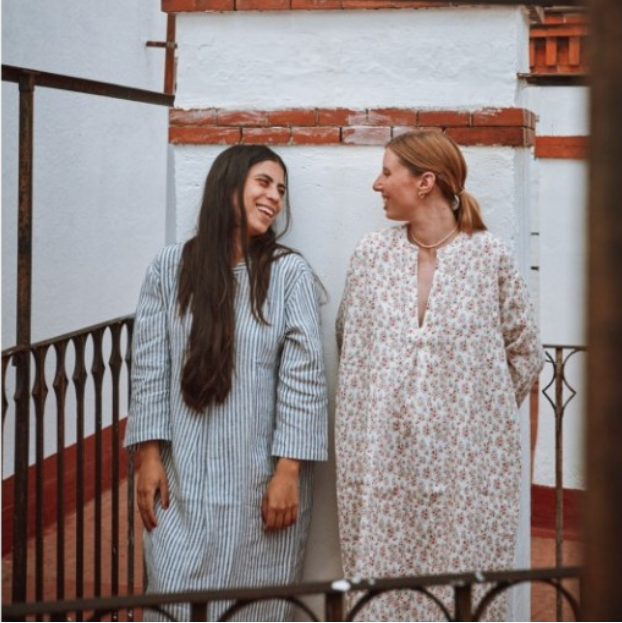 100% Linen Patterned Caftan-One Size
