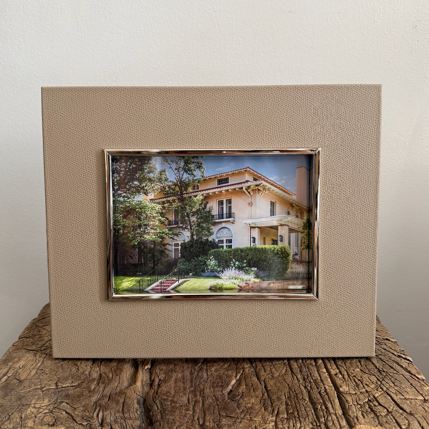 Leather Frame with Silver Trim and Suede Backing 5" x 7"