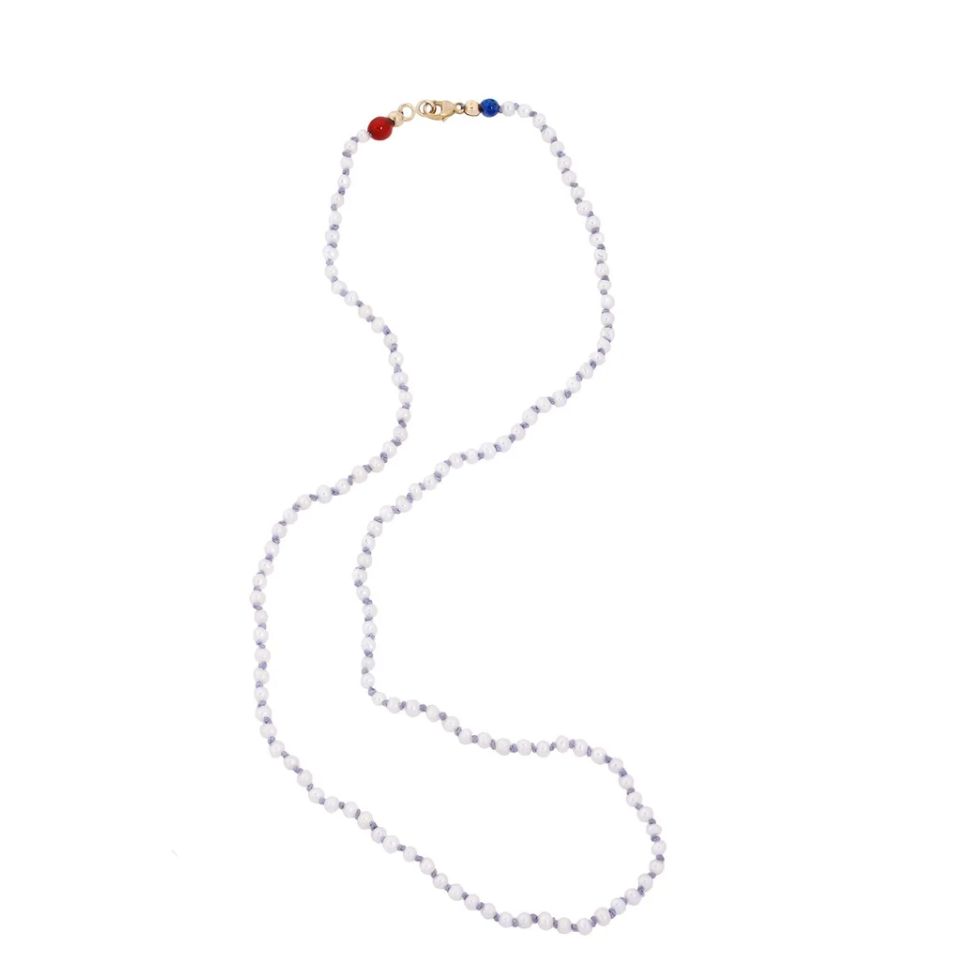 Adeline Jewelry Seed Pearl Necklace, 14kt Yellow Gold Clasp, 17"