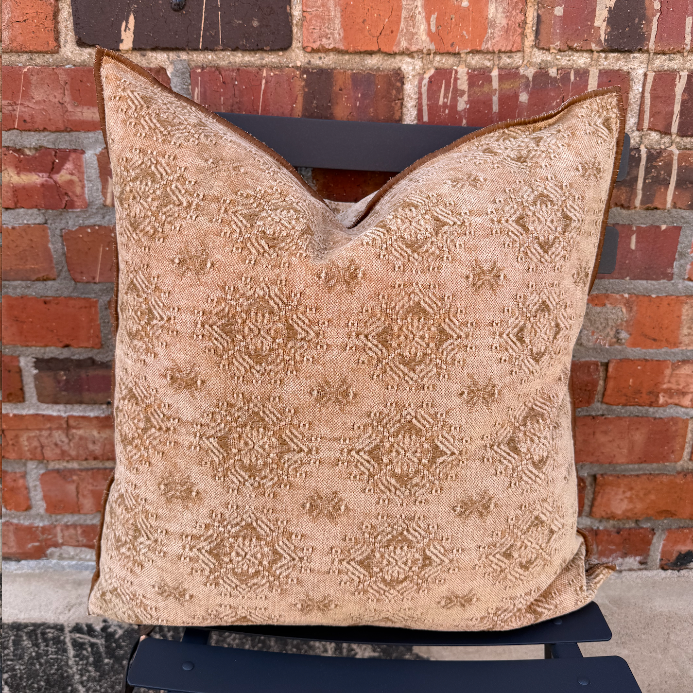 Maison de Vacances Cushion Vice Versa Stone Washed Jacquard Kilim 20" x 20"