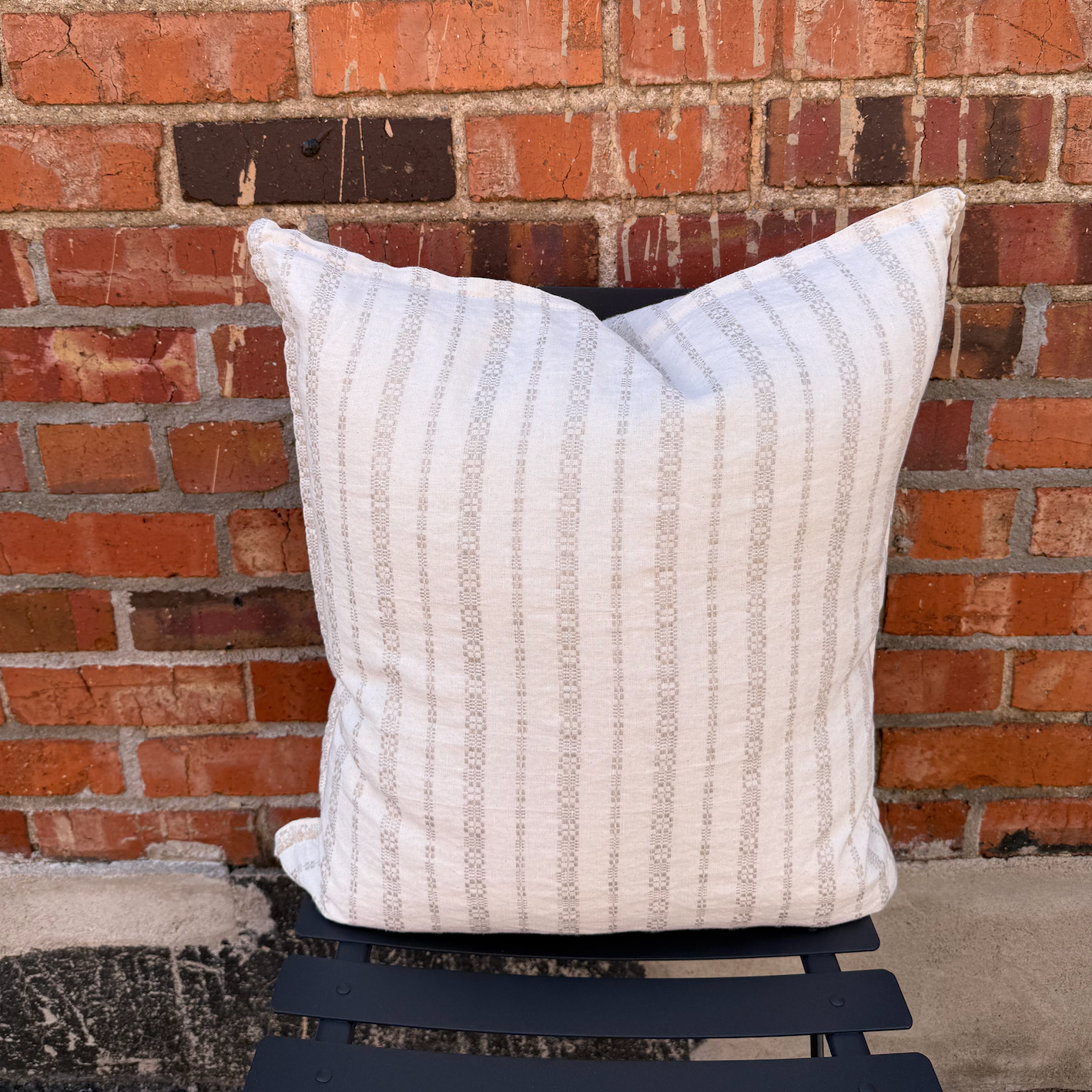 100% Linen Cushion 20" x 20" - Stripes and Ephemeral Collection