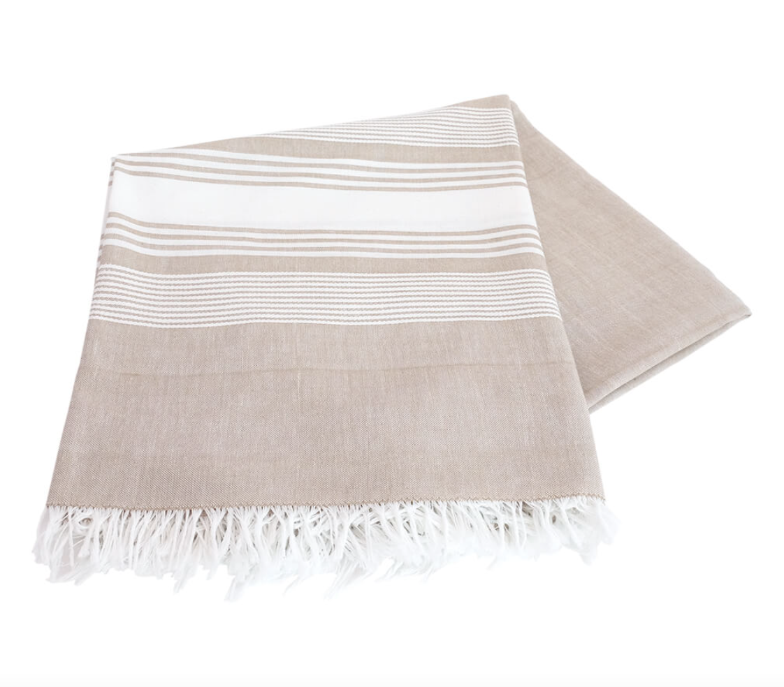Wheat Runner with White Stripes