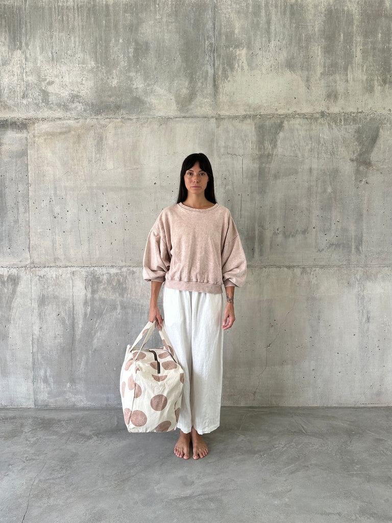 Seseh Cropped Sweatshirt, 100% Cotton, One Size
