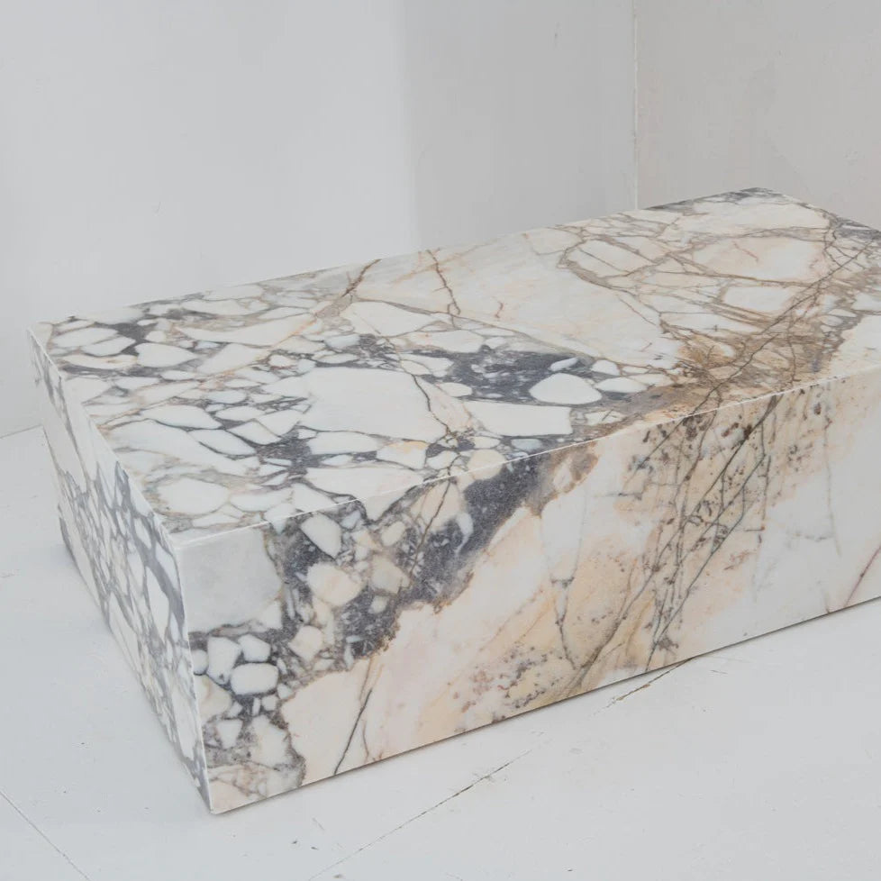 Stoned Amsterdam Soho Grand Rectangular Marble Coffee Table - Homebody Denver