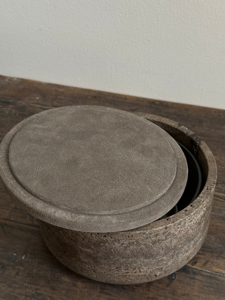 NAXOS LEATHER & MARBLE BOWL MEDIUM