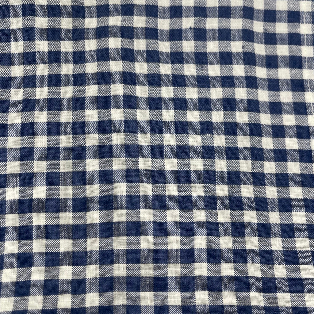 Set of 4 100% Linen Napkins - Stripes and Checks Collection
