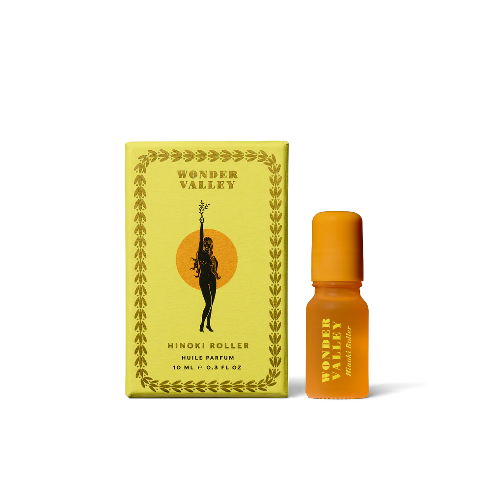 Wonder Valley Hinoki Roller Essential Oil-Based Unisex Perfume 0.3 fl oz