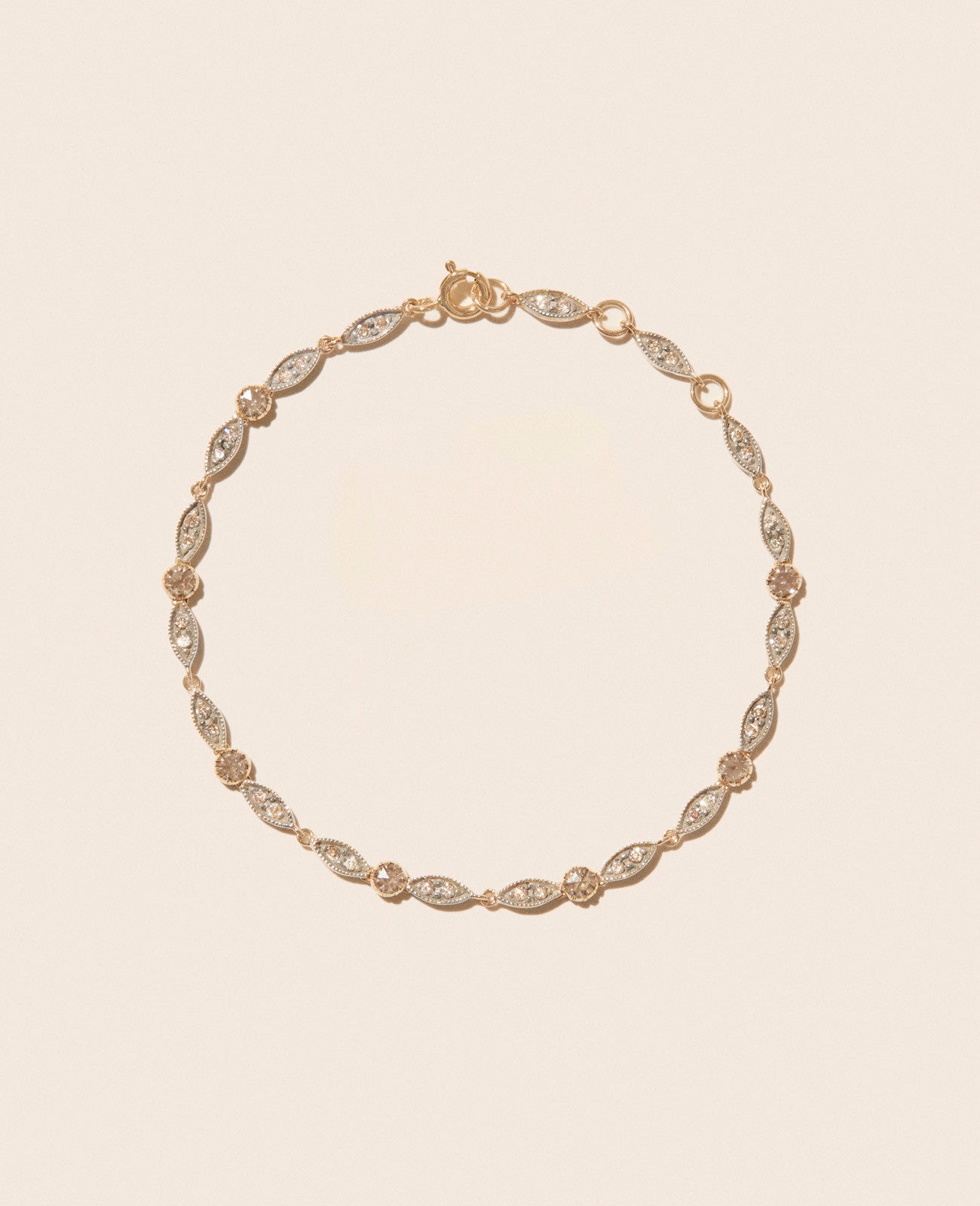 Pascale Monvoisin AVA Bracelet, Diamond + 9kt Yellow Gold and Silver
