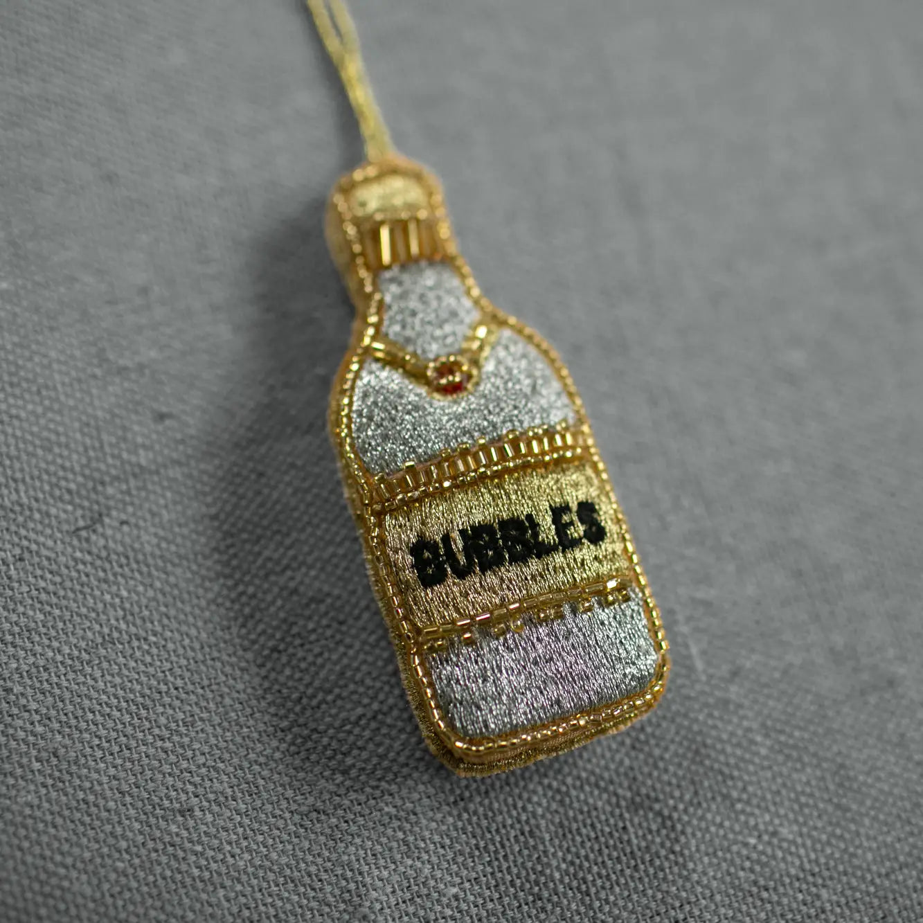 Wine Bottle Ornament, Cotton Filled