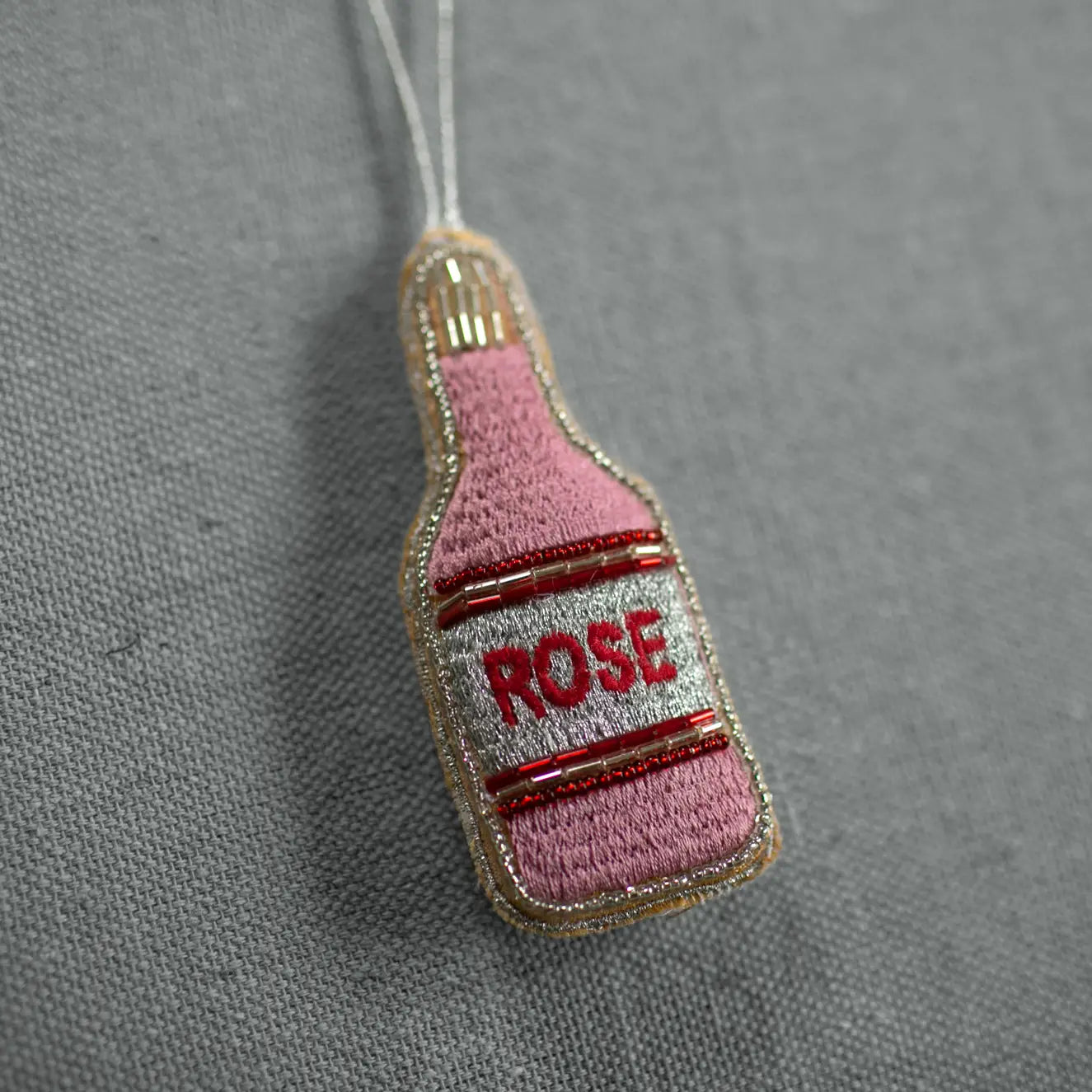 Wine Bottle Ornament, Cotton Filled