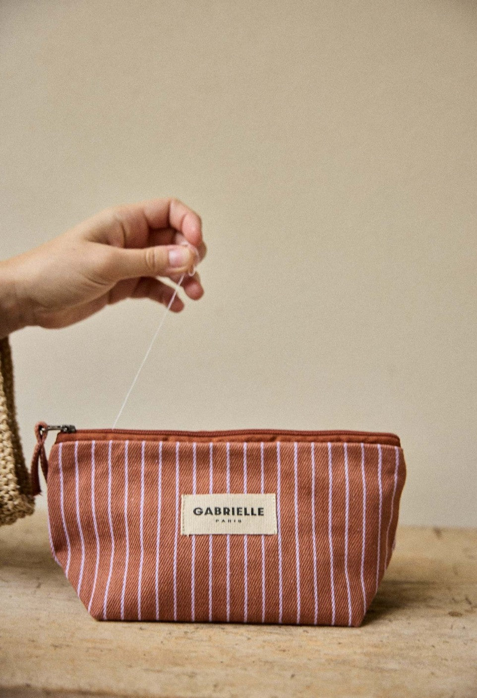 Beauty Pouch 9 1/2"long x 3"deep x 4 1/2"high