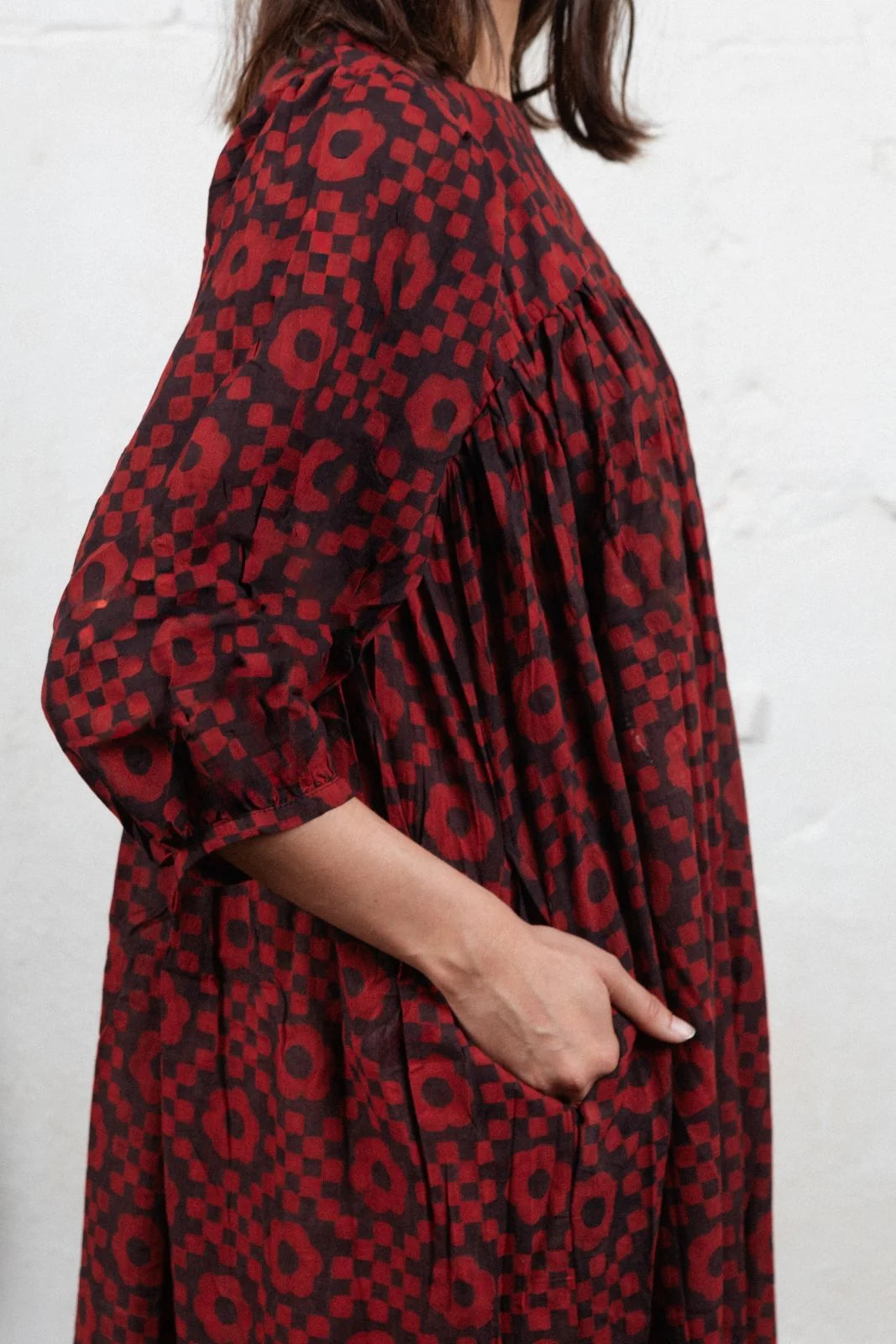 Bella Dress, Red/Black