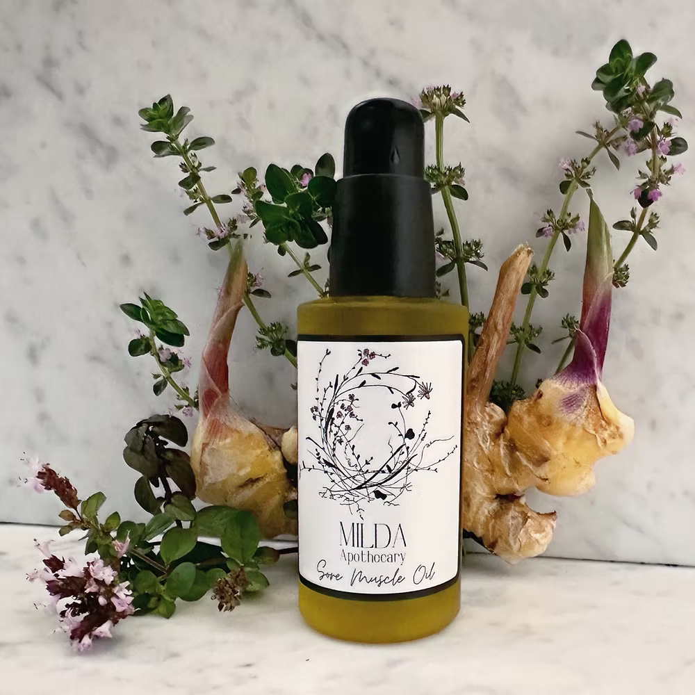 Milda Apothecary Sore Muscle Oil 4oz.