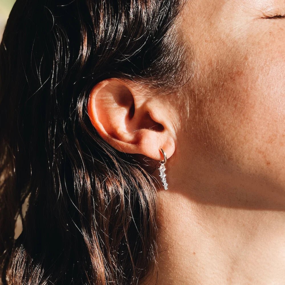 Gabriela Artigas Single Ascending Tennis on Colmillo Huggie in 14K Yellow Gold - Homebody Denver