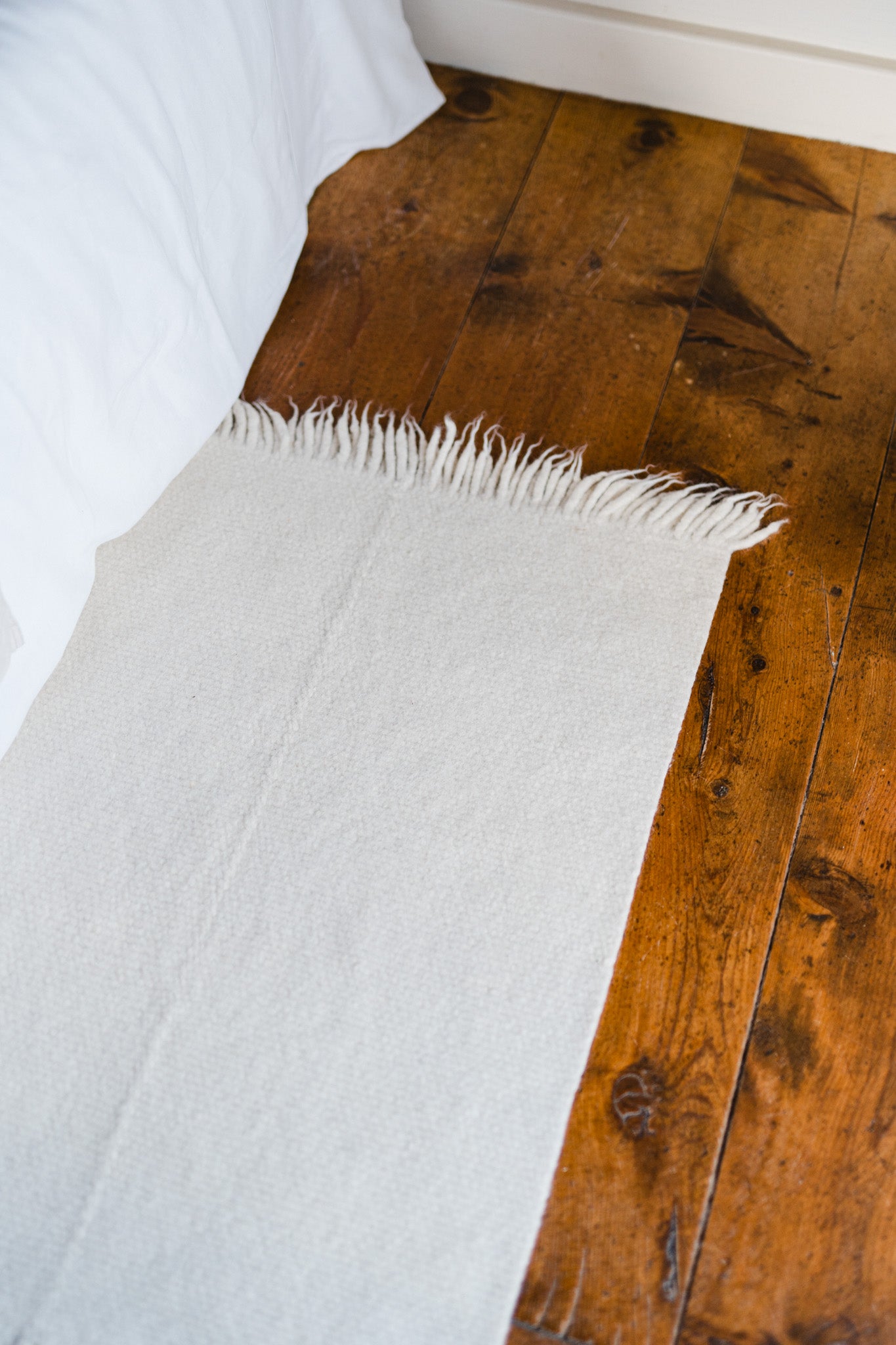 Baluva Natural White Wool Runner 2'6" x 10'