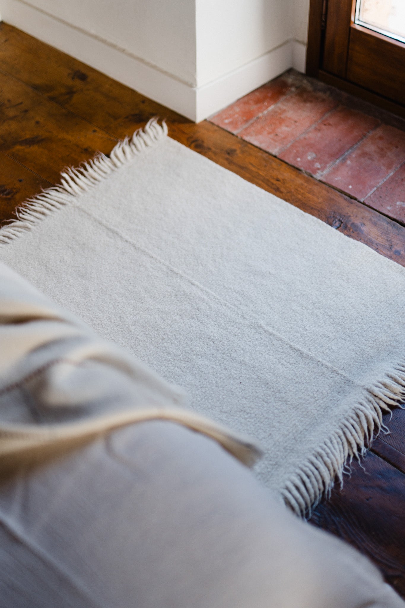 Baluva Natural White Wool Runner 2'6" x 10'