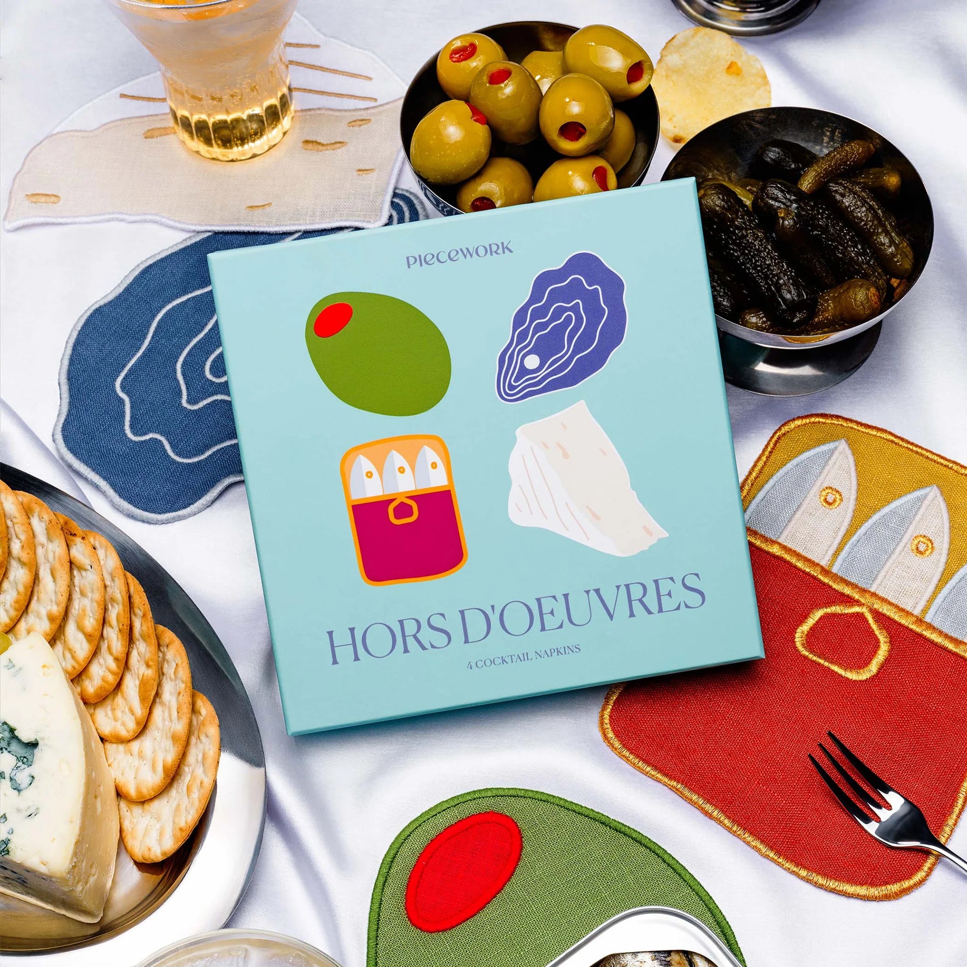 Hors D'Oeuvres Cloth Cocktail Napkins - Set Of 4