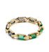 Lito 14K Yellow Gold "Rebalance" Chain Ring with Green Agate and London Blue Topaz - Homebody Denver