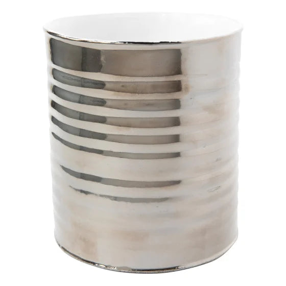 Astier de Villatte Mini Conserve Vase Platinum Exterior