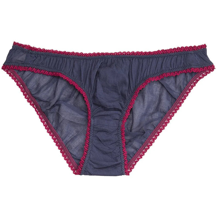 100% Organic Cotton Panties with Lace Trim