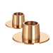 Pair of Taper Candle Holders, Rose Gold - Homebody Denver