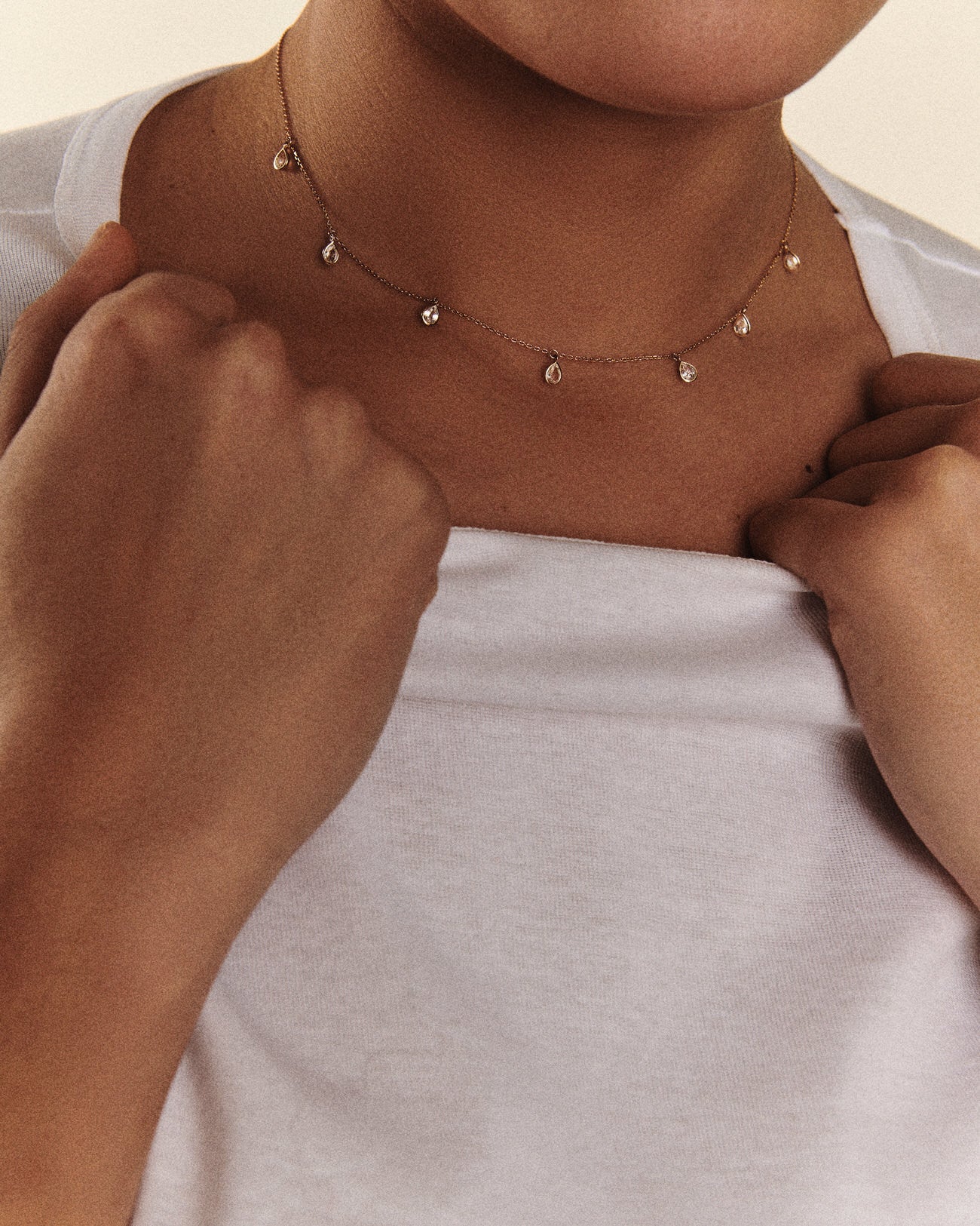 Pascale Monvoisin PALERME Necklace White Sapphire