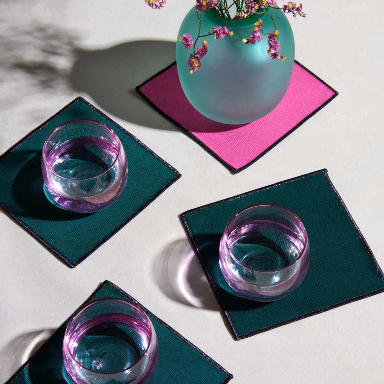 4 Piece Cocktail Napkin Set